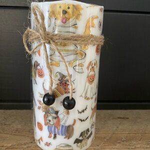 Dog-Themed Decorative Candle